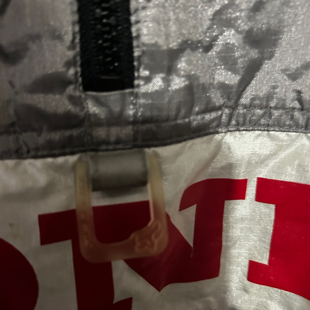 Rare 90s Fox Honda Black and Gray Mesh-Lined Windbreaker - Picture 7 of 7